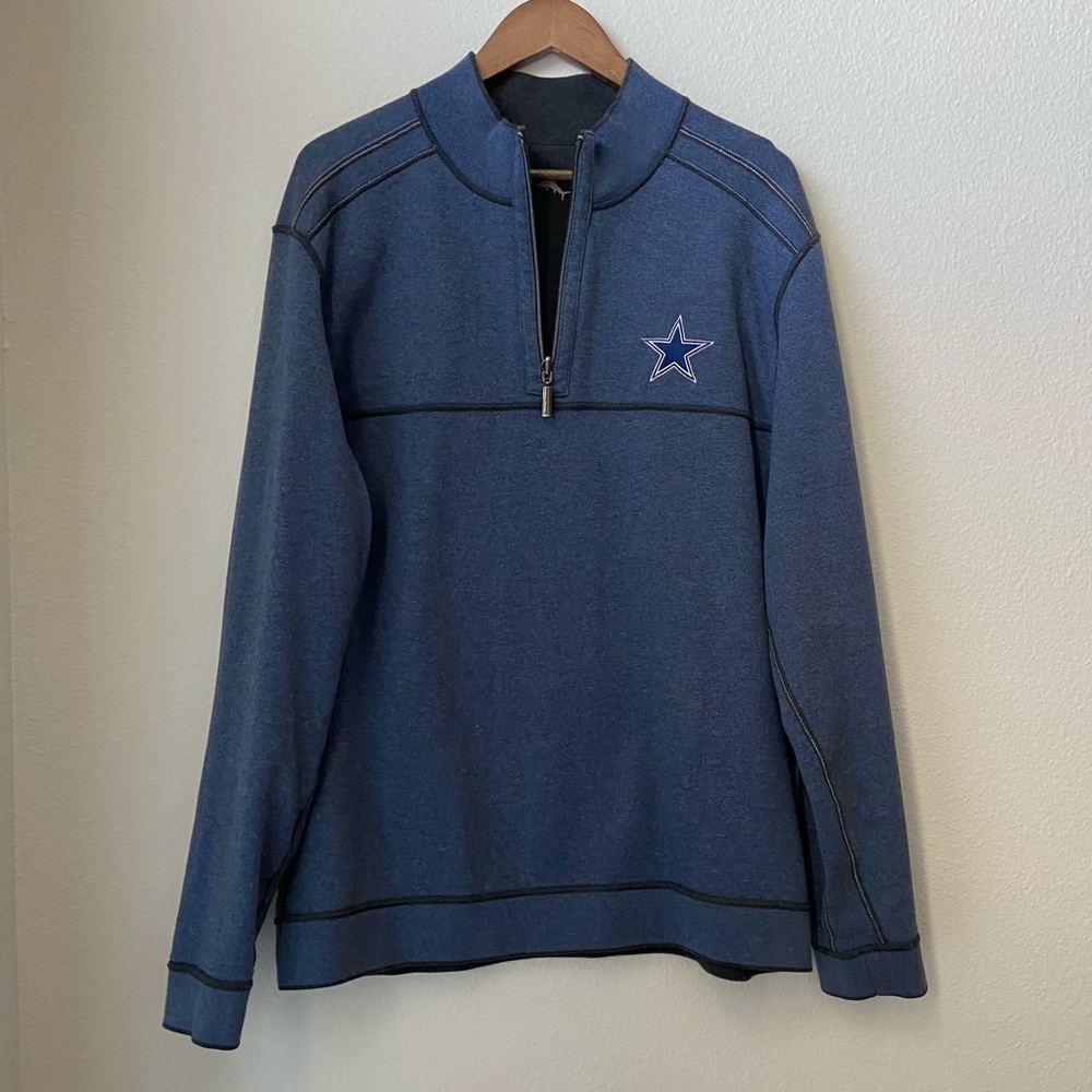 NEW Tommy Bahama Reversible Dallas Cowboys 1/4 Zip Pullover